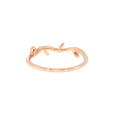 14k Rose Gold 0.10 ctw Nature Inspired Women's Diamond Ring