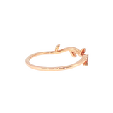 14k Rose Gold 0.10 ctw Nature Inspired Women's Diamond Ring
