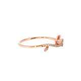 14k Rose Gold 0.10 ctw Nature Inspired Women's Diamond Ring