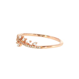 14k Rose Gold 0.16 ctw Modern Women's Diamond Ring