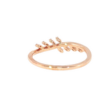 14k Rose Gold 0.16 ctw Modern Women's Diamond Ring