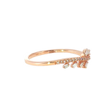 14k Rose Gold 0.16 ctw Modern Women's Diamond Ring