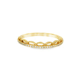 14k Yellow Gold 0.12 ctw Vintage Inspired Women's Diamond Wedding Band