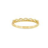 14k Yellow Gold 0.12 ctw Vintage Inspired Women's Diamond Wedding Band
