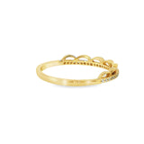 14k Yellow Gold 0.12 ctw Vintage Inspired Women's Diamond Wedding Band
