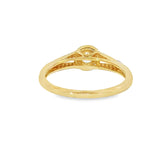 14k Yellow Gold 0.18 ctw Halo Diamond Engagement Ring