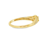 14k Yellow Gold 0.18 ctw Halo Diamond Engagement Ring