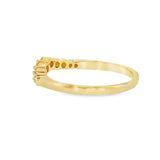14k Yellow Gold 0.206 ctw Curved Women's Diamond Wedding Band