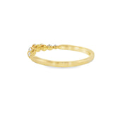 14k Yellow Gold 0.25 ctw Curved Women's Diamond Wedding Band