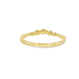 14k Yellow Gold 0.25 ctw Curved Women's Diamond Wedding Band