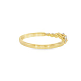 14k Yellow Gold 0.25 ctw Curved Women's Diamond Wedding Band