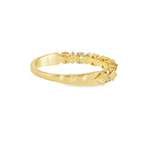 14k Yellow Gold 0.13 ctw Geometric Women's Diamond Wedding Band