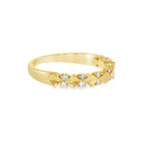 14k Yellow Gold 0.13 ctw Geometric Women's Diamond Wedding Band