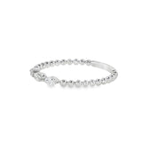 14k White Gold 0.15 ctw Bead Women's Diamond Wedding Band