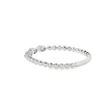 14k White Gold 0.15 ctw Bead Women's Diamond Wedding Band