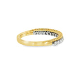 14k Two-tone 0.33 ctw Multi-Stone Women's Diamond Wedding Band