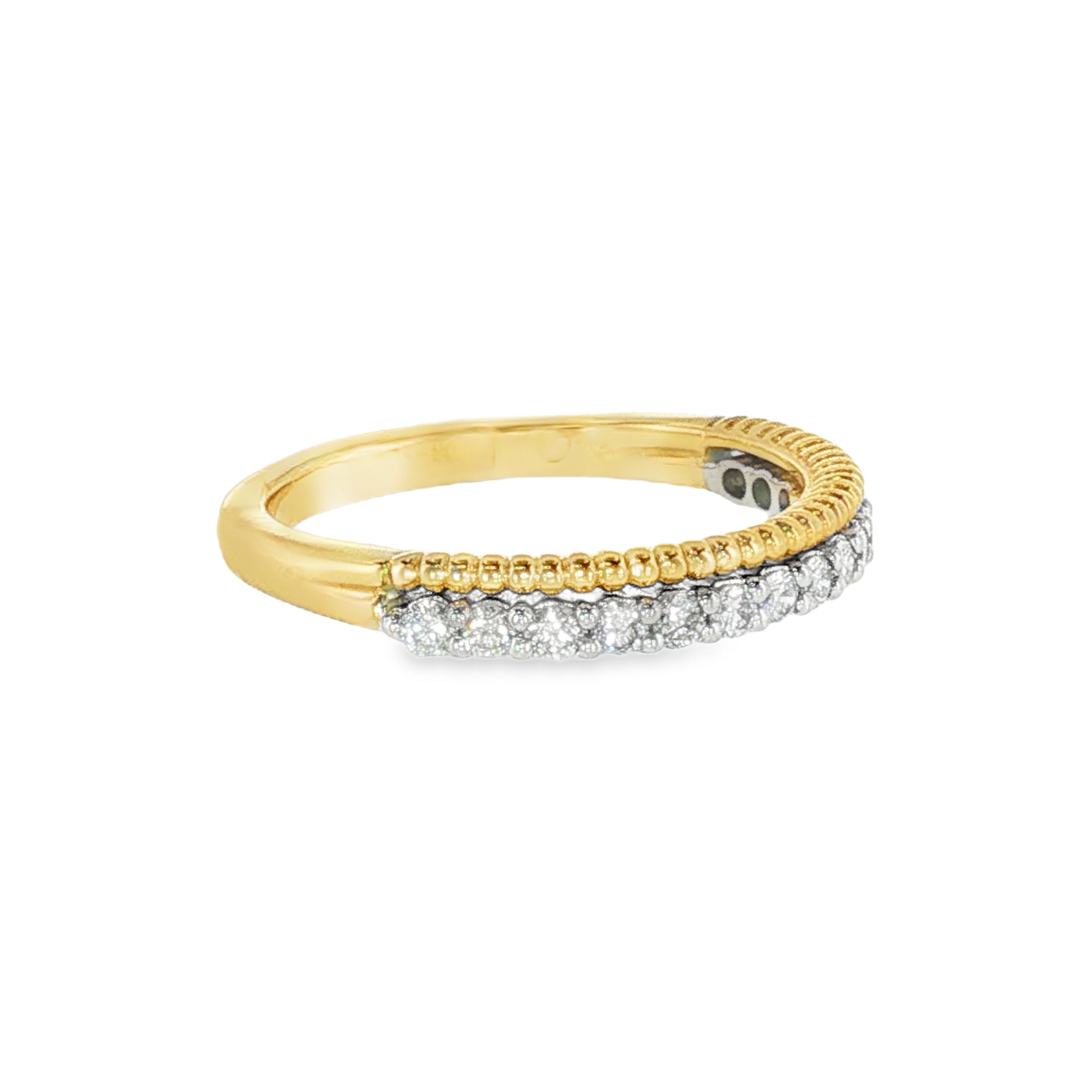 14k Two-tone 0.33 ctw Multi-Stone Women's Diamond Wedding Band