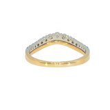 14k Two-tone 0.30 ctw Curved Women's Diamond Wedding Band