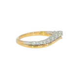 14k Two-tone 0.30 ctw Curved Women's Diamond Wedding Band