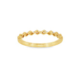 14k Yellow Gold 0.08 ctw Vintage Inspired Women's Diamond Wedding Band