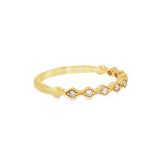 14k Yellow Gold 0.08 ctw Vintage Inspired Women's Diamond Wedding Band