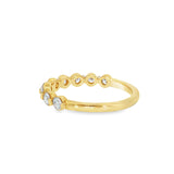 14k Yellow Gold 0.65 ctw Multi-Stone Diamond Band
