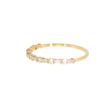 14k Yellow Gold 0.26 ctw Multi-Stone Women's Diamond Wedding Band