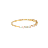 14k Yellow Gold 0.26 ctw Multi-Stone Women's Diamond Wedding Band