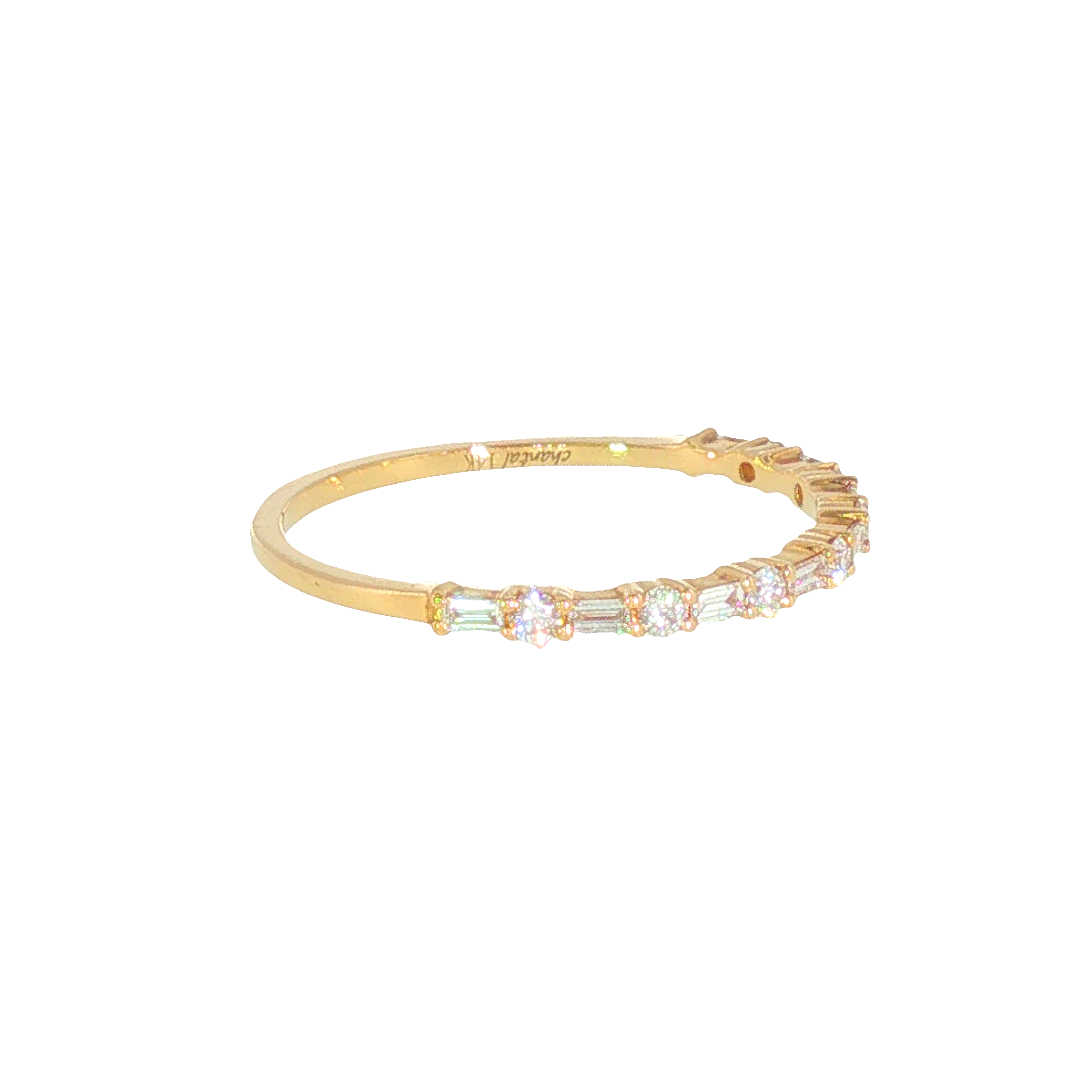 14k Yellow Gold 0.26 ctw Multi-Stone Women's Diamond Wedding Band
