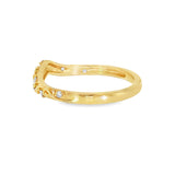 14k Yellow Gold 0.09 ctw Vintage Inspired Women's Diamond Wedding Band