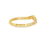 14k Yellow Gold 0.09 ctw Vintage Inspired Women's Diamond Wedding Band