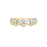14k Two-tone 0.50 ctw Geometric Women's Diamond Ring