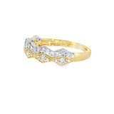 14k Two-tone 0.50 ctw Geometric Women's Diamond Ring