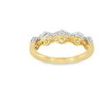14k Two-tone 0.50 ctw Geometric Women's Diamond Ring