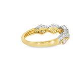 14k Two-tone 0.50 ctw Geometric Women's Diamond Ring