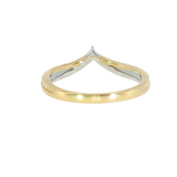 14k Two-tone 0.16 ctw Curved Women's Diamond Wedding Band
