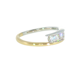 14k Two-tone 0.50 ctw 5 Stone Women's Diamond Ring