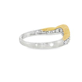 14k Two-tone 0.4 ctw Curved Women's Diamond Wedding Band