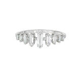 14k White Gold 0.42 ctw Geometric Women's Diamond Ring