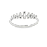 14k White Gold 0.42 ctw Geometric Women's Diamond Ring