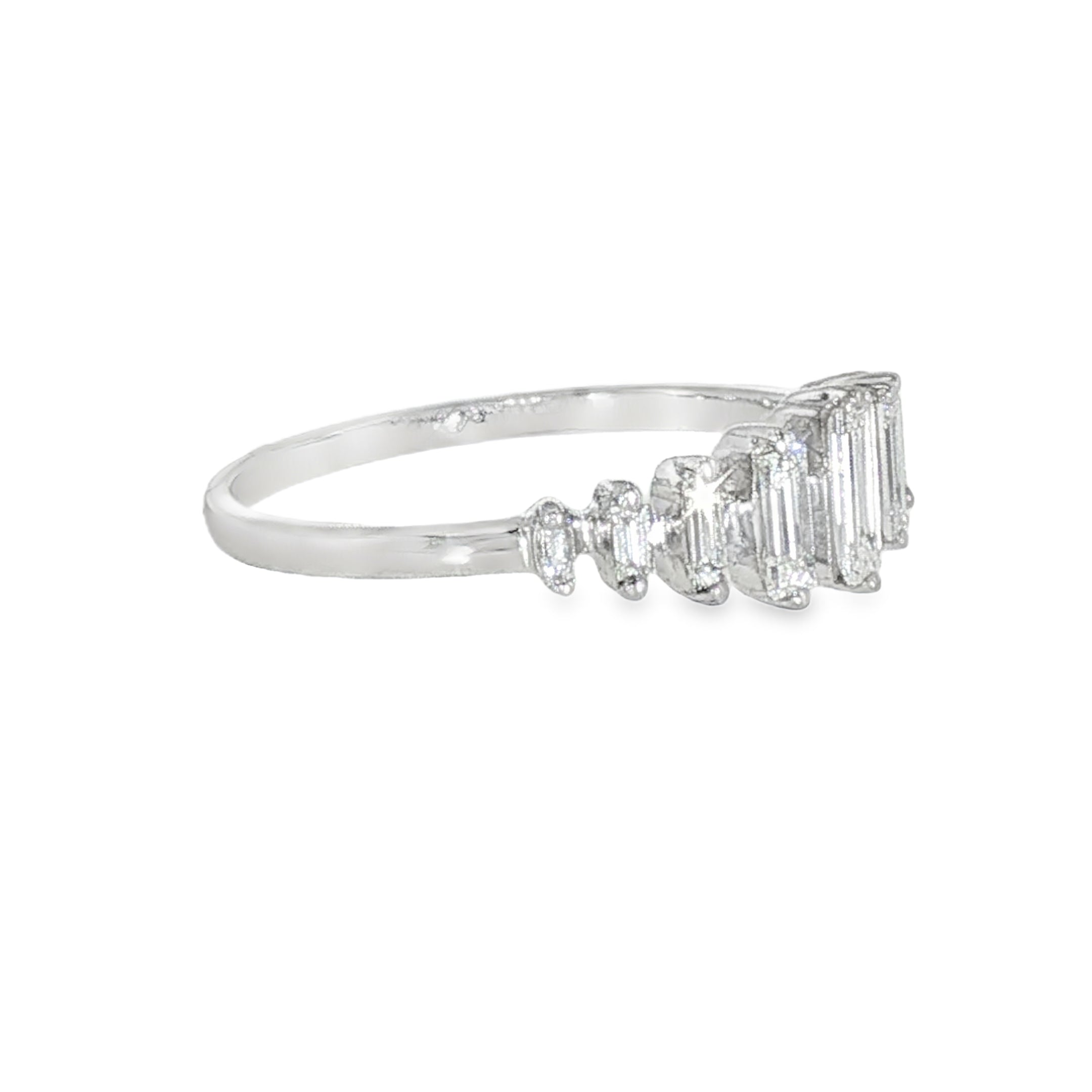 14k White Gold 0.42 ctw Geometric Women's Diamond Ring