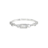 14k White Gold 0.25 ctw Vintage Inspired Women's Diamond Ring