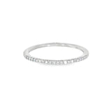 14k White Gold 0.093 ctw Multi-Stone Women's Diamond Wedding Band