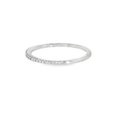 14k White Gold 0.093 ctw Multi-Stone Women's Diamond Wedding Band