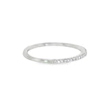 14k White Gold 0.093 ctw Multi-Stone Women's Diamond Wedding Band