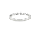 14k White Gold 0.058 ctw Vintage Inspired Women's Diamond Wedding Band