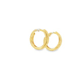 14k Yellow Gold Small Hoop 13.5mm Earrings