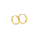14k Yellow Gold Small Hoop 13.5mm Earrings