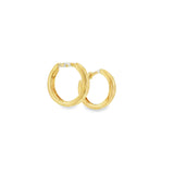 14k Yellow Gold Small Hoop 13.5mm Earrings