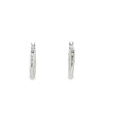 14k White Gold Small Hoop 15mm Earrings